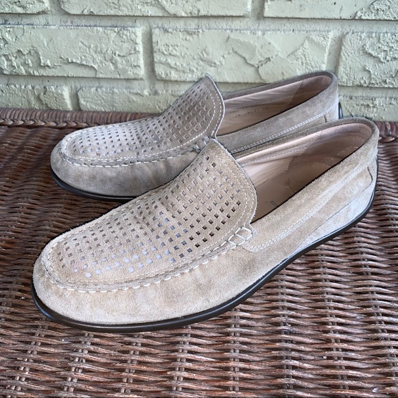 Ecco Shoes Ecco Mens 43 Us 995 Tan Suede Perforated Driver